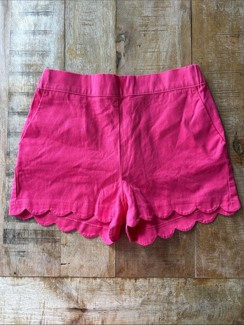 Crewcuts Girls Scalloped Hem Pink Shorts size 10